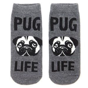 ❣️3/$15❣️ "PUG LIFE" Ankle Socks